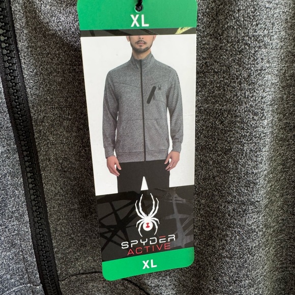 Spyder Active Men’s XL Full Zip Jacket Grey NEW with Tags - Picture 7 of 14